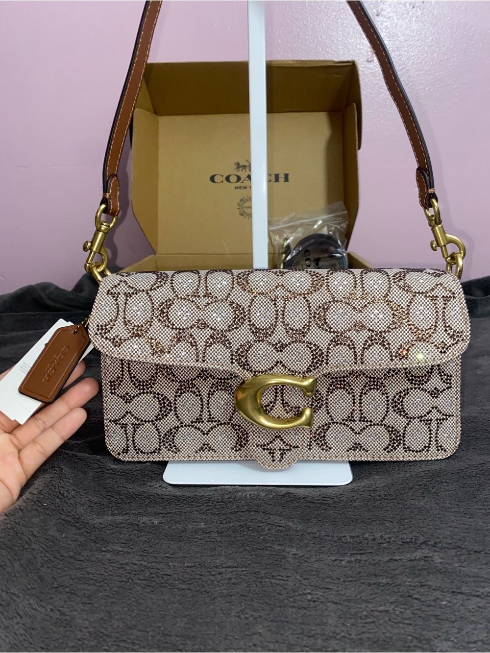 Soft Tabby Shoulder Bag 20
In Crystal Signature Jacquard